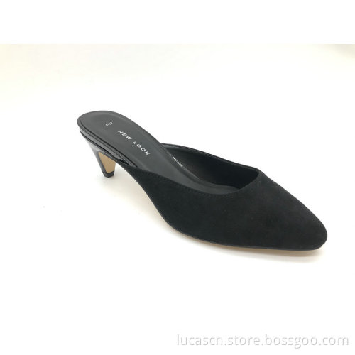 Ladies  fashion low heel mule shoe